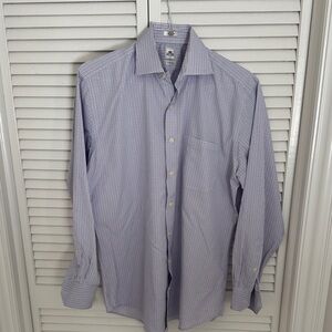 Men's Purple and Blue Checkered Shirt